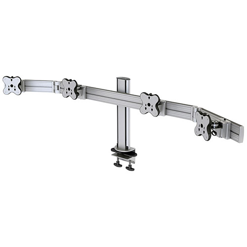 Four Monitor Arms - Clamp or Grommet Mount and Adjustable Asides - Four Monitor Arms EGAR-4514W / 4514WG