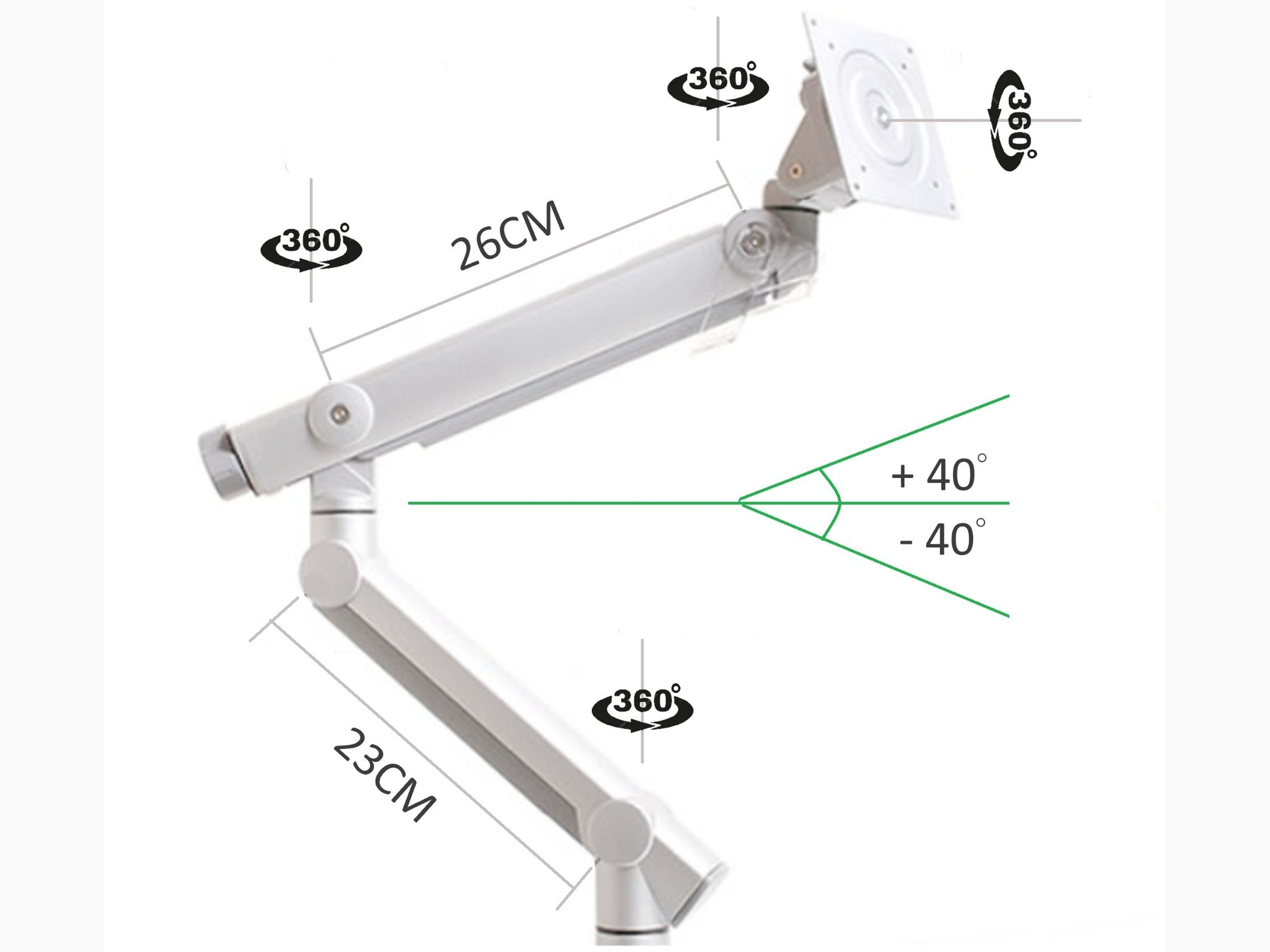 Dynafly Dual Adjustable Monitor Arm – Goldtouch