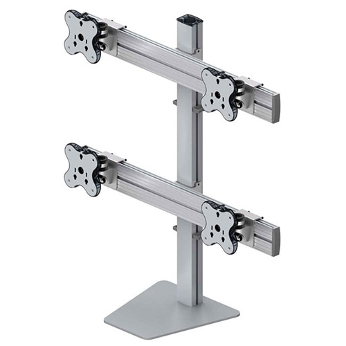 Four Monitor Arms - Free Standing Type with 2 Layer - Four Monitor Arms EGFS-8040