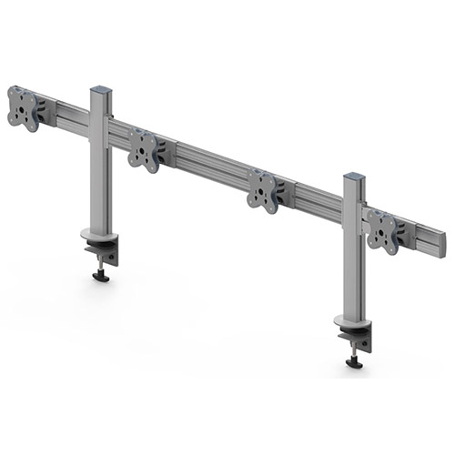 Four Monitor Arms - Clamp or Grommet Mount - Four Monitor Arms EGTB-4514 / 4514G