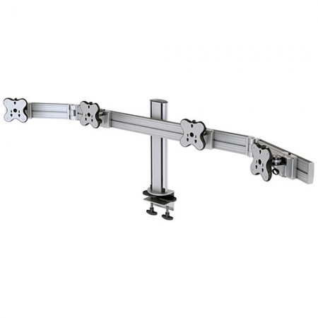 Four Monitor Arms - Clamp or Grommet Mount and Adjustable Asides - Four Monitor Arms EGAR-4514W / 4514WG