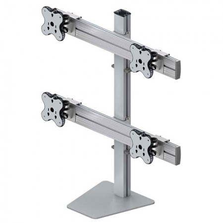 Four Monitor Arms - Free Standing Type with 2 Layer - Four Monitor Arms EGFS-8040