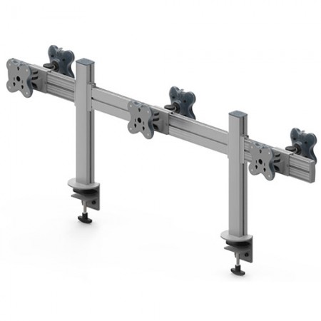 Six Monitor Arms - Clamp or Grommet Mount - Six Monitor Arms EGTB-4513D / 4513DG
