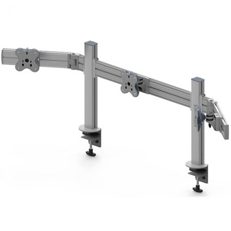 Triple Monitor Arms - Clamp or Grommet Mount